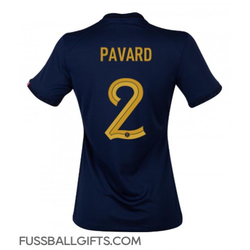 Frankreich Benjamin Pavard #2 Fußballbekleidung Heimtrikot Damen WM 2022 Kurzarm